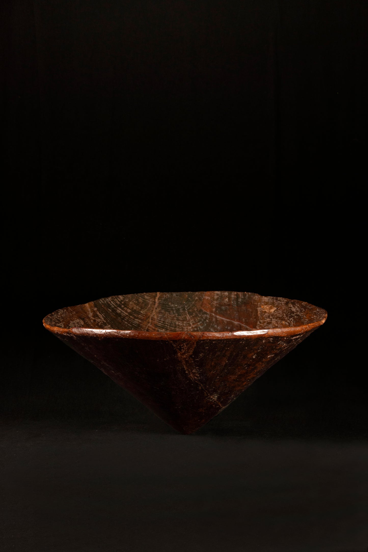 CONICAL WOOD BOWL