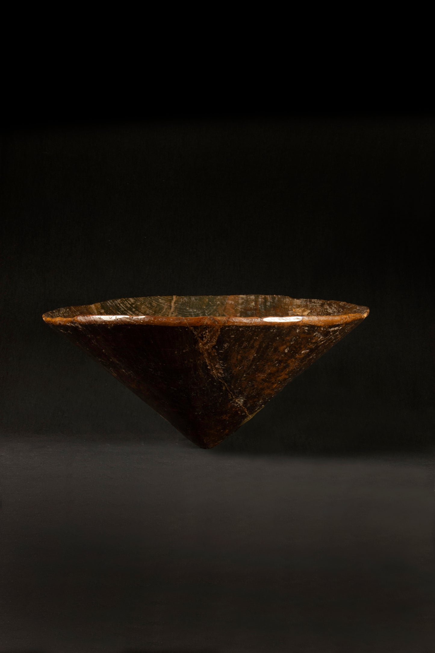 CONICAL WOOD BOWL