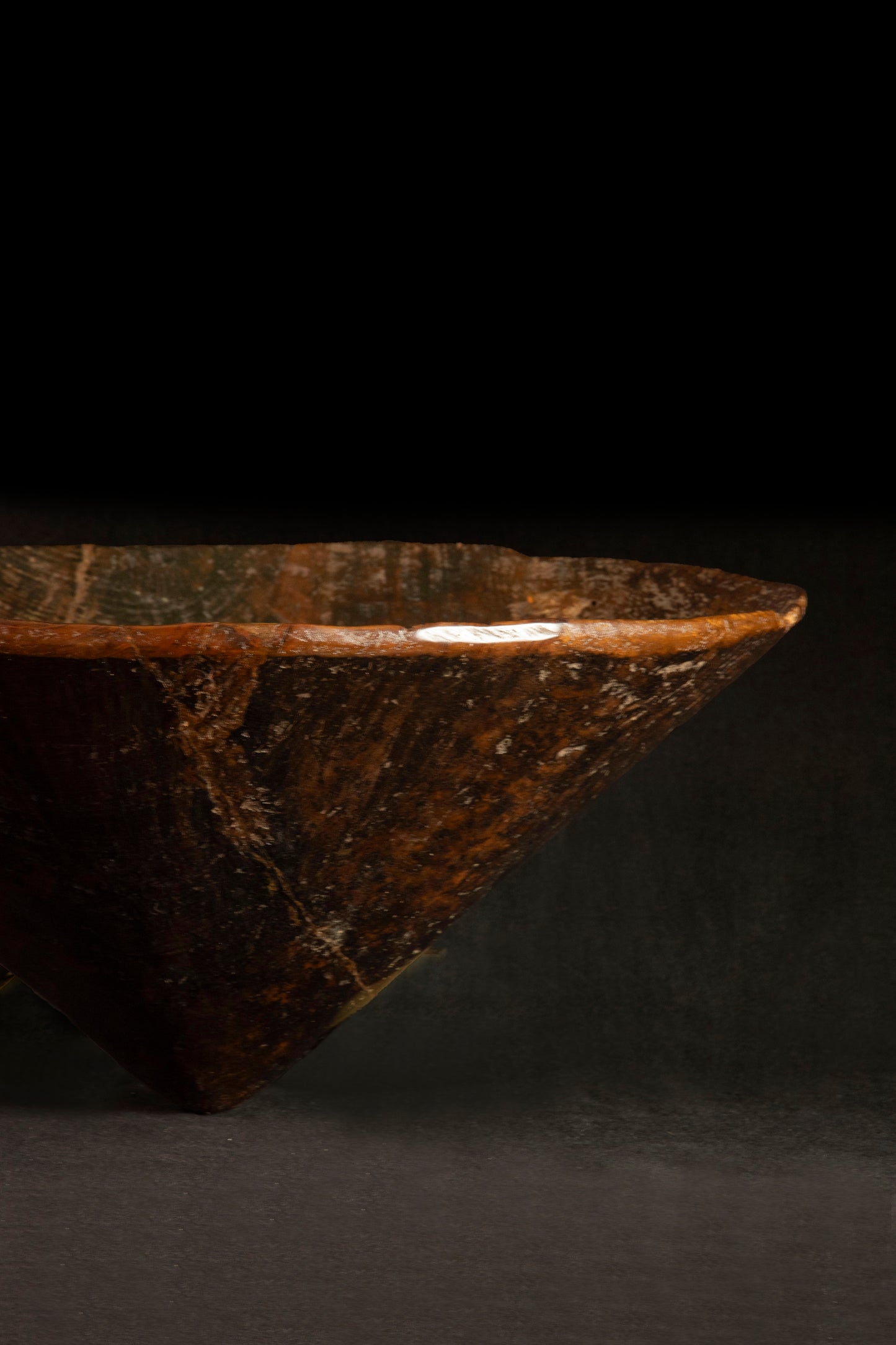 CONICAL WOOD BOWL